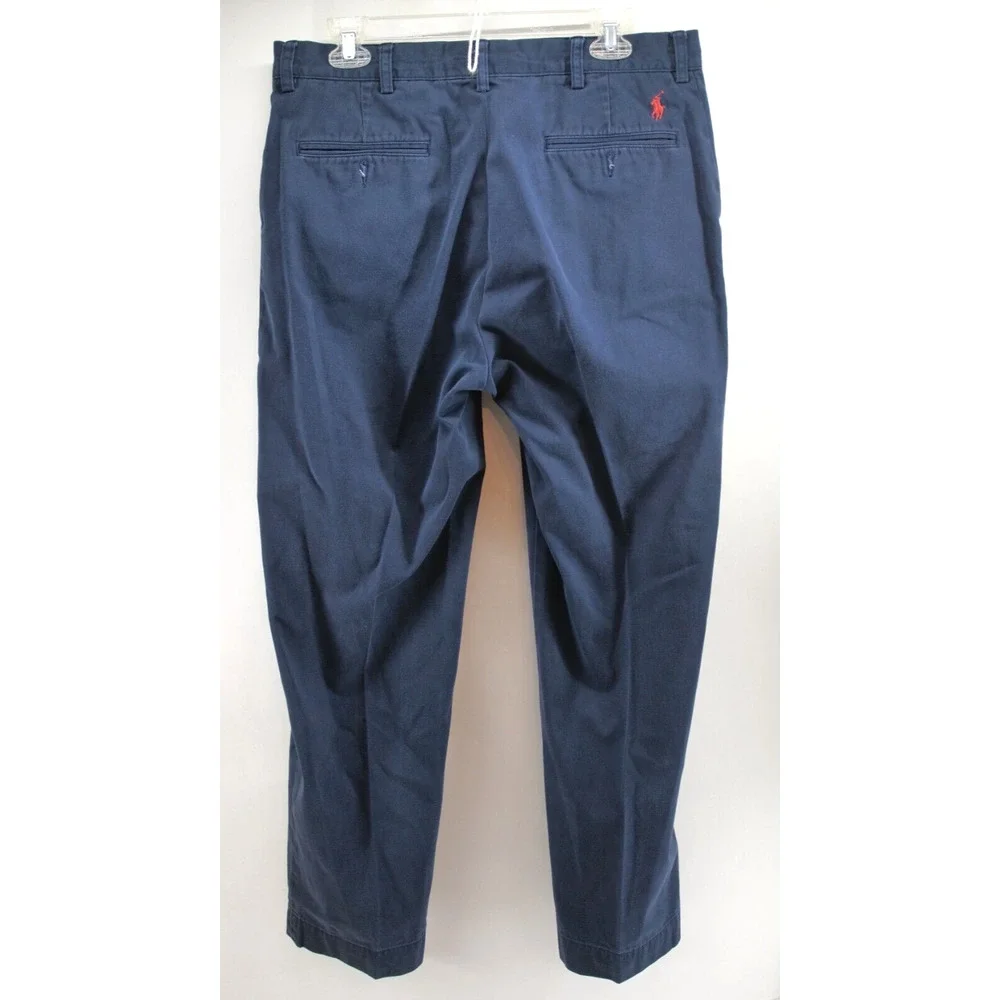 Polo Ralph Lauren Chino Men's Prospect Pants 34X30 Navy Blue 100% Cotton